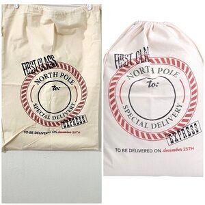 Canvas Santa Sack, 19.7 X 27.6 Inch Large Santa Bags For Gifts Christmas NWOT